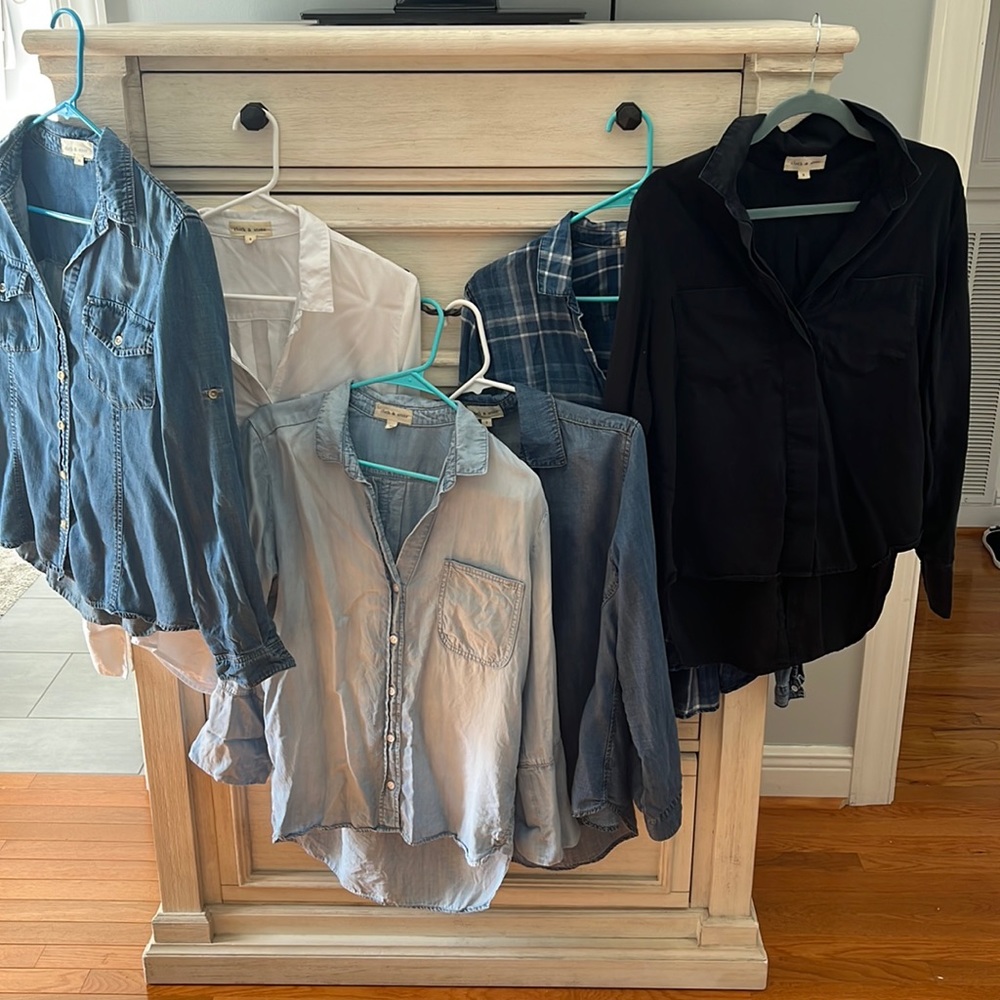 6 Anthropologie (cloth & stone) casual button downs. Yellowstone vibes 🤠